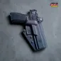 Preview: Professionelles GM ALPHA OWB Kydex Holster von Gear Maniacs in Schwarz für Springfield Echelon 4.5, perfekt abgestimmt für Rotpunktoptiken.