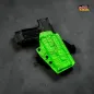 Preview: Passgenaues GM Alpha OWB Kydex Holster für die Walther Q5 Match SF (Steel Frame). Design Recon Aroruar Zombie Green (Neon-Grün), kompatibel mit MantisX System und Optics Ready für Rotpunktvisiere.