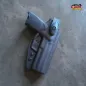 Preview: GM DUTY OWB Kydex Holster LVL 2 GEN1 für Heckler & Koch P8A1 in Schwarz – Dienstholster mit aktiver Daumensicherung, passgenau für die Bundeswehr-Dienstpistole.