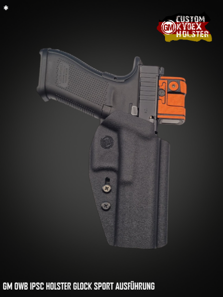 Preview: GM OWB Custom Kydex Holster Multi Mount IPSC Glock