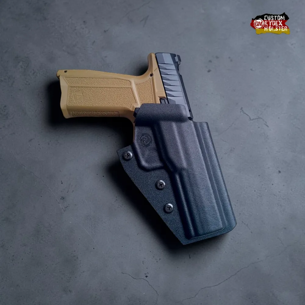 Passgenaues GM ALPHA OWB Kydex Holster von Gear Maniacs in Schwarz für Arex Defense Delta Gen.2 X OR, Optic Ready & perfekt für den dynamischen Einsatz.