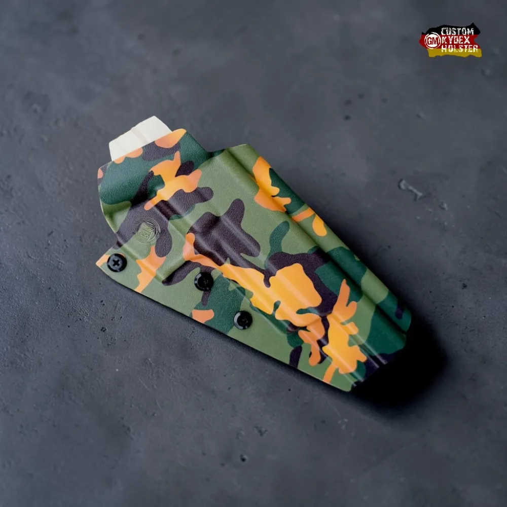 GM ALPHA OWB Kydex Holster für Sig Sauer P226 X-Six (deutsche Fertigung) im exklusiven Woodland Citrus Design – Passgenaues Sport-Holster.